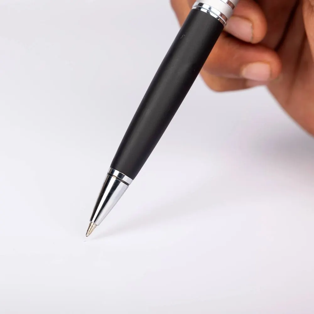 Personalized Black and Silver BallPoint Pen